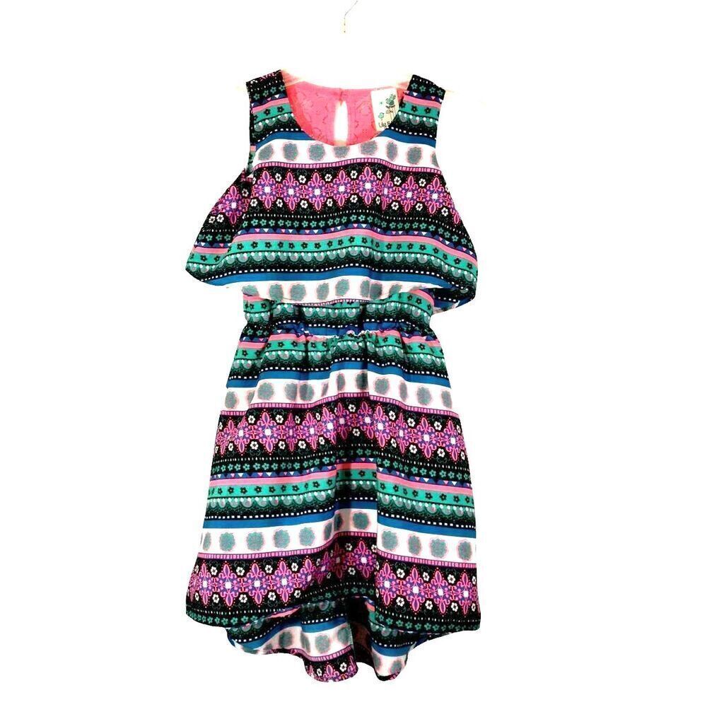 Lily Bleu Girls Size 8 Dress Sleeveless Multicolor